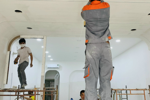 Mẫu trần thạch cao phòng ngủ