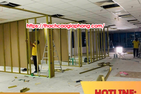 Thợ Làm Vách Ngăn Thạch Cao Chuyên Nghiệp – Thi Công Nhanh, Đẹp, Đúng Chuẩn